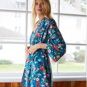 NWT Anthropologie Printfresh Pomegranate Robe